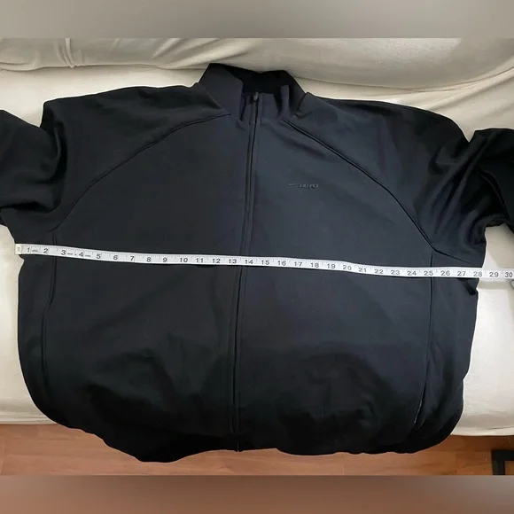 NikeSkims Matte Tricot Oversized Track Jacket Full Zip, Obsidian Black Size XL